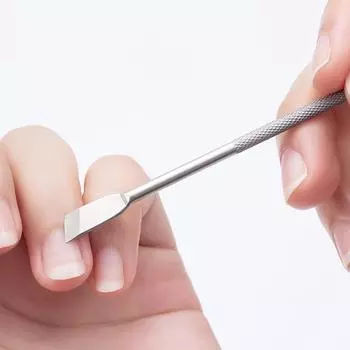 1 шт. Двусторонний толкатель для кутикулы, маникюрные инструменты из нержавеющей стали, средство для удаления омертвевшей кожи для кутикулы, ножницы для педикюра