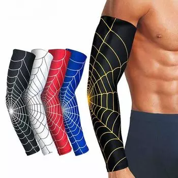 1 шт., дышащие нарукавники с защитой от ультрафиолета, противоскользящие накладки для татуировок, компрессионные солнцезащитные кремы из ледяного шелка, охлаждающие спортивные рукава M-Within 60 kg белый