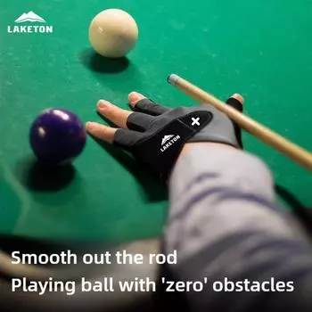 1 шт. дышащие нескользящие тонкие перчатки для снукера самоклеящиеся перчатки тканевые ледяные без пальцев для левой руки R0P6 Black-1 pc left hand half finger