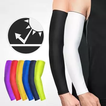 1 шт., дышащие солнцезащитные грелки для рук, баскетбол, велоспорт, рыбалка, альпинизм, бег, рукав, удлиненный налокотник, защита запястья M