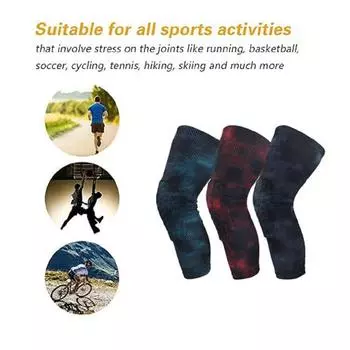 1 шт., дышащий компрессионный рукав для колена, сотовый наколенник для упражнений, защита для бега, поддержка колена, боль для взрослых, наколенник, рукав M