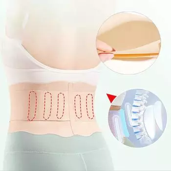 1 шт. дышащий поддерживающий пояс для работы, поясничный поддерживающий пояс для ишиаса, сколиоза, грыжи межпозвоночного диска для мужчин и женщин S бежевый