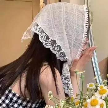 1 шт. дышащий треугольный платок в пасторальном стиле повязка для волос кружевной реквизит для фотографий свежий