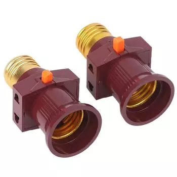 1 шт. E27 с розеткой с двойным винтом, многоцелевая розетка, держатель лампы, вилка, цоколь лампы, аксессуары для освещения коричневый