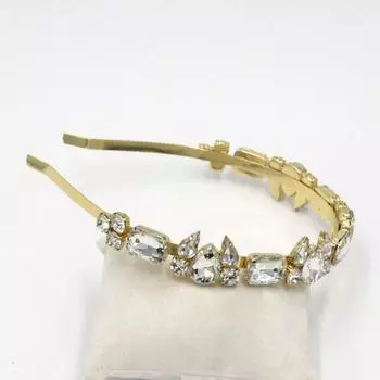 1 шт. Европа и Соединенные Штаты трансграничная мода бриллиантовый горный хрусталь повязка на голову ручной работы танцевальная свадьба повседневная повязка на голову золотой