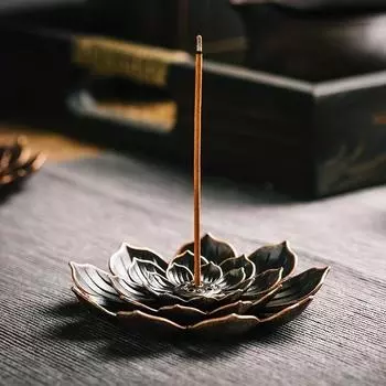 1 шт. Европейская классическая латунная курильница Lotus со съемной пепельницей и аромадиффузором для украшения дома и декора комнаты