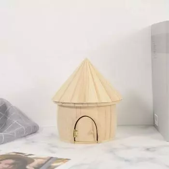 1 шт., европейская версия, дизайн, деревянный дом с маленькими животными, коробка для курицы, аксессуары для ландшафтного дизайна, креативное гнездо для хомяка Тоторо 1pc