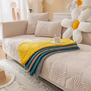 1 шт. Европейский чехол для дивана, универсальный однотонный чехол для дивана, полотенце, противоскользящий чехол для дивана, полотенце для гостиной, декор 70x70