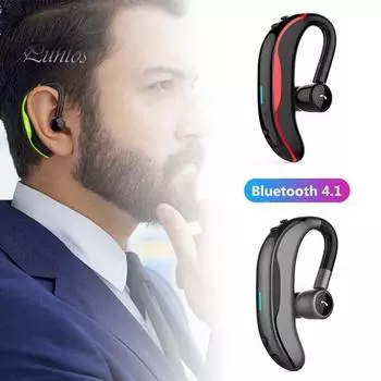 1 шт. f600 беспроводная Bluetooth-совместимая гарнитура с заушным креплением Hands-free для спорта и бизнеса серый