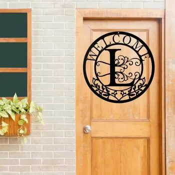 1 шт., Фамилия Металлическая табличка, Фамилия Семья Знак, Металлическая табличка, Письмо Персонализированный подарок на день рождения, 12 дюймов светло-серый