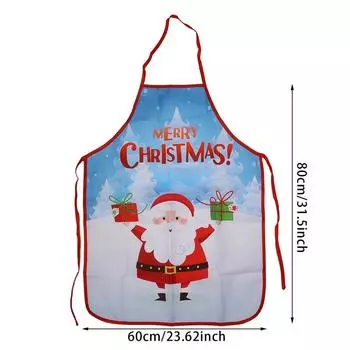 1 шт. фартук Санта-Клауса, рождественская елка, украшение для ужина, для мужчин и женщин, милый домашний кухонный фартук для приготовления пищи, выпечки, маслянистый фартук