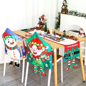 1 шт. Фестивальный креативный прочный рождественский настольный флаг-скатерть снеговик Санта лось украшение стола