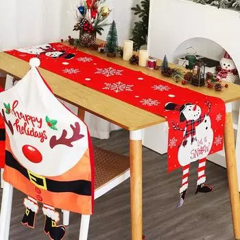 1 шт. Фестивальный креативный прочный рождественский настольный флаг-скатерть снеговик Санта лось украшение стола