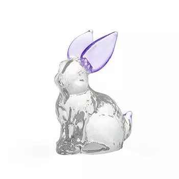 1 шт. Фигурка стоящего кролика Маленькая мини-декорация Украшение для дома Хрустальная фигурка кролика Милые хрустальные поделки Разноцветный 56x28x68мм