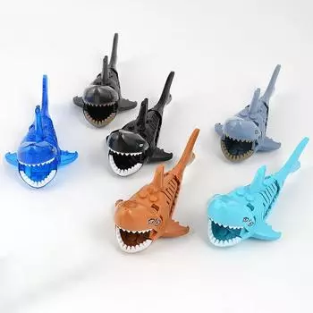 1 шт., фигурка зомби-призрака акулы, модель строительного блока, игрушки, совместимый технический подарок для детей, без коробки золотой