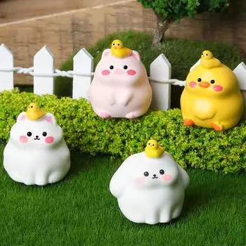 1 шт. Фигурки миниатюры животных утки микро ландшафтные украшения для украшения дома декор комнаты автомобиль офис настольные аксессуары