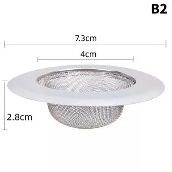 1 шт., фильтр для кухонной мойки, сетчатый фильтр для раковины из нержавеющей стали, фильтр для раковины в ванной, фильтр для сливного отверстия, ловушка, сетка для мусора