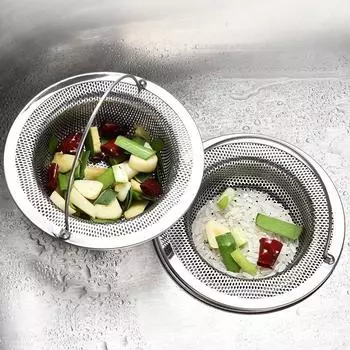 1 шт. Фильтр для раковины из нержавеющей стали, ловушка для волос, пробка для кухонного пищевого шлака, металлический слив для пола с ручкой