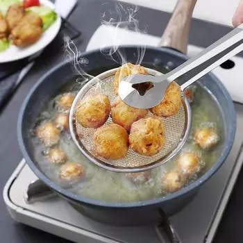 1 шт. Фильтр-сито из нержавеющей стали, ложка, многофункциональная кухонная сковорода, зажим для жареной пищи, бытовой сливной совок