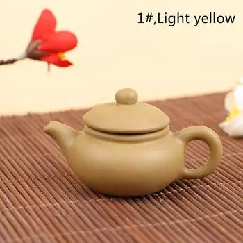 1 шт. фиолетовый глиняный чайник для чая, карманный чайный набор для домашних животных, украшения для чая 1#,Light yellow