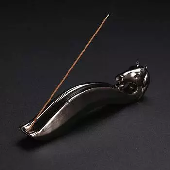 1 шт. Фиолетовый глиняный держатель для благовоний в стиле ретро, керамическая горелка в форме лотоса, украшение для ароматерапии, домашний декор (Без благовоний)