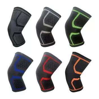 1 шт. фитнес бег велоспорт поддержка колена подтяжки эластичный нейлон спортивный компрессионный наколенник рукав для баскетбола M