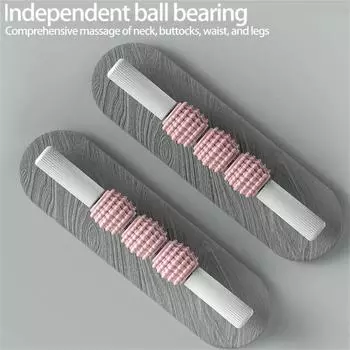 1 шт. фитнес-палка для массажа мышц, роликовый массажер для фасции, для йоги, расслабления мышц и растяжки, ролик для тонких икр розовый