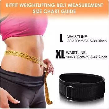 1 шт. фитнес-тяжелоатлетический пояс для мужчин и женщин, спортивные ремни для тяжелой атлетики, пауэрлифтинга, силовых тренировок, приседаний или становой тяги S чёрный