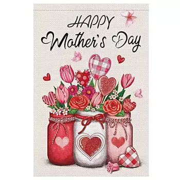 1 шт. флаг для дома очаровательные цветы дизайн домашний декор двухсторонние 12x18 дюймов сад двор флаги с Днем матери счастливый