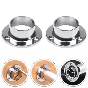 1 шт. фланцевое сиденье из нержавеющей стали для гардероба, кронштейн для сиденья для штор, круглая трубка, кронштейн для сиденья, мебельная фурнитура