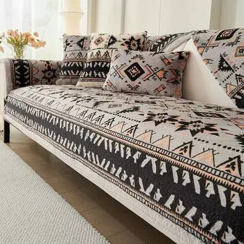 1 шт. фланелевый флис с принтом в стиле бохо, осенне-зимний утолщенный плюшевый чехол для дивана, подушки для гостиной, чехол для мебели, декор 90x70