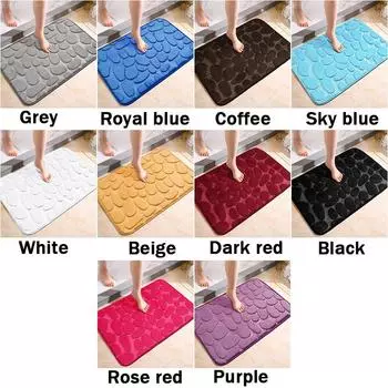 1 шт. фланелевый коврик для ванной из пены с эффектом памяти, впитывающий воду, нескользящий, мягкий и удобный, подходит для ванной комнаты 400MMx600MM розы красного