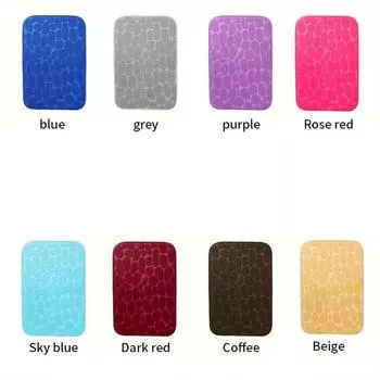 1 шт. фланелевый тисненый камешек для ванной комнаты, впитывающий воду, нескользящий, мягкий и удобный, подходит для полов в ванной комнате 400MMx600MM королевский синий