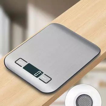 1 шт. Fodwet 1 г Кухонные весы Точность до грамма Кухонные весы для выпечки Портативные Красивые весы из нержавеющей стали Легко чистить Кофейные весы 5Kg