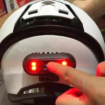 1 шт. фонарь для мотоциклетного шлема, задний фонарь для велосипеда, сигнальный фонарь для мотоциклетного шлема, предупреждающий задний фонарь, водонепроницаемый светодиодный фонарь чёрный