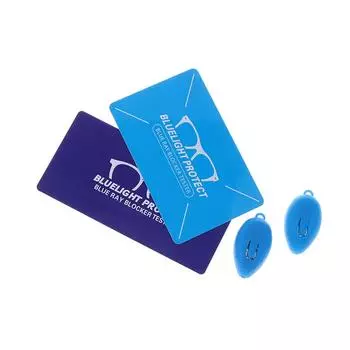 1 шт. Фонарики анти-синий свет и 1 шт. карта светодиодный пластиковый фонарик очки тест 5.4*8.5cm