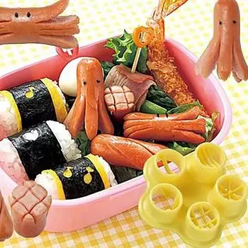 1 шт., форма для резки колбасы случайного цвета 5 в 1, форма для резки колбасы в виде цветка, краба, осьминога, кухонная форма для резки колбасы, декор для обеда «сделай сам» 1pcs Random Color