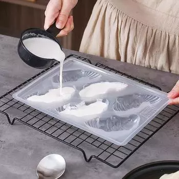 1 шт. Форма для рыбы 3D Koi Fish Shape Пластиковые формы для торта, шоколада, желе, мыла, формы для выпечки