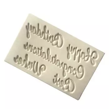 1 шт. Форма для шоколада, инструменты для украшения торта, благословления, письма, с днем рождения, наилучшие пожелания, поздравления, силиконовые формы для помадки