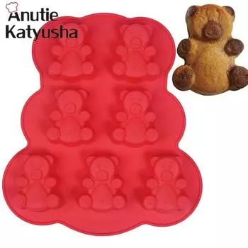 1 шт., форма для торта в форме семи медведей, силиконовая форма для помадки, формы для шоколада, инструменты для украшения торта, инструмент для выпечки кондитерских изделий