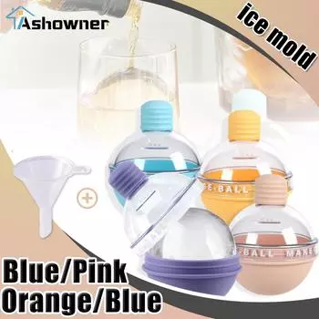 1 шт. Форма для замороженного льда, виски, макарон, кубики льда, для домашнего приготовления большого льда на кухне, силиконовый поддон для льда, кухонные принадлежности 1PC Orange