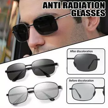 1 шт., фотохромные солнцезащитные очки, модные мужские спортивные очки на открытом воздухе, велоспорт, вождение, квадратные солнцезащитные очки, мужские очки для рыбалки