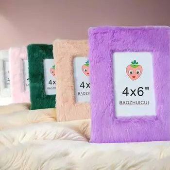 1 шт. фотостудия мягкая симпатичная расставьте фоторамку на столе плюшевые однотонные украшения розовый