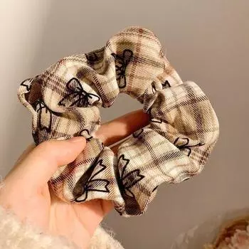 1 шт. Французский ретро стиль Академия Серия Бант Кольцо для волос из толстой кишки Американский галстук Хвост Веревка для волос Аксессуары для волос