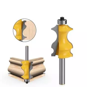 1 шт., фрезерный станок для поручней в форме рыбы, фрезерный станок для деревообработки, фрезерный станок для древесины, торцевая фреза 8 мм 12 мм 1/2 дюйма, хвостовик