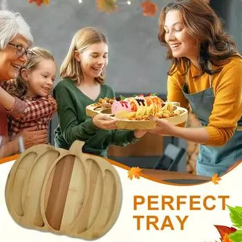 1 шт. Фруктовый рождественский тыквенный поднос, милый декоративный праздничный поднос для конфет на Рождество, Хэллоуин, День благодарения 29*25