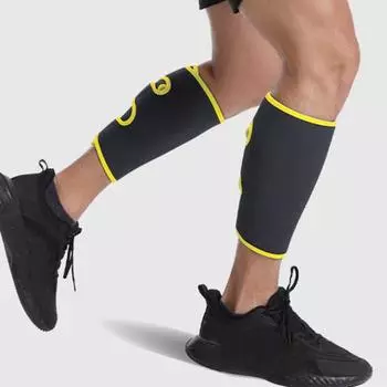 1 шт. футбольная спортивная защита голени для женщин и мужчин эластичная регулируемая компрессионная защита голени ударопрочная защита от столкновений икр чёрный/синий