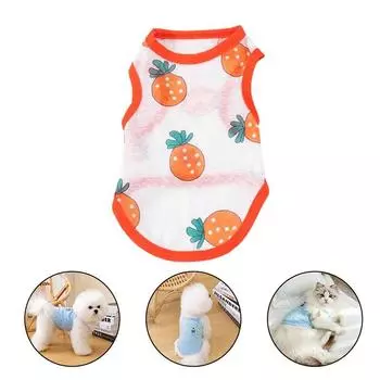 1 шт. футболка для домашних животных охлаждающий жилет для домашних животных ультратонкие подтяжки для собак и кошек дышащая маленькая милая одежда S зелёный