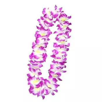 1 шт. гавайские леи, цветочное ожерелье, леи, утолщенные гавайские леи для танца хула, вечеринки Луау, сувениры для вечеринок, торжества и украшения разноцветный