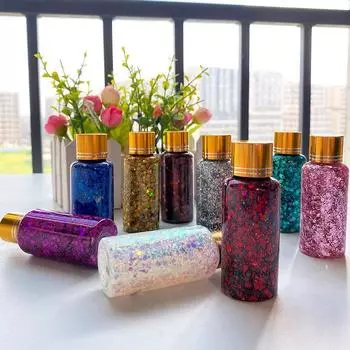 1 шт., гель для макияжа с блестками, тени для век, блестки для лица, тела, блестящие кристаллы, макияж для детей и взрослых #01